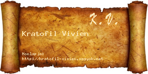 Kratofil Vivien névjegykártya