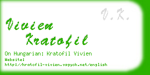 vivien kratofil business card